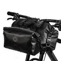 2023☾♦ Rhinowalk Bicycle Bag Waterproof Front Reflectice Tube Bike Bag 4L-12L Large Capacity Handlebar Bag Front Frame Trunk Pannier