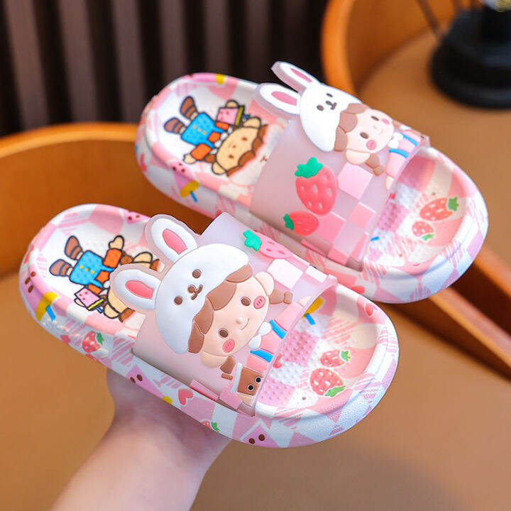 New slippers children s girls non slip external wear home cartoon