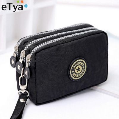 Mini Bag with Triple Zipped Portable Women Wallets Phone Pouch New Fashion Big Capacity Women Wallet Make-up Bag Coin Purse