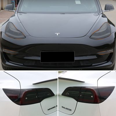 hot【DT】 Tesla 3 Y 2017-2023 PPF Blackened Headlight Taillight Foglight Film Modification Color Changing