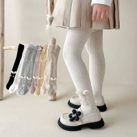 【CW】 2023 Warm Color Tights Bowtie Baby Pantyhose Kids Children Leggings 0 8Y