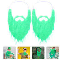 Zecetim 2pcs น่าสนใจเวที Beard Prop ประสิทธิภาพการทำงานของ Faux Beard St Patricks Day Decor