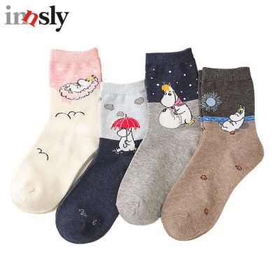 Japanese Style Cotton Female Socks Cute Animal Cartoon Hippo Printed Kawaii Harajuku Funny Fashion Women Socks