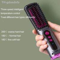 ♤○♂ Hair Hot Comb Anti-scalding Curler USB Electric Straightening Curling Hairbrush