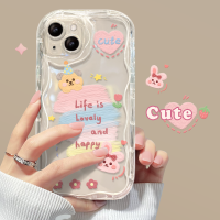 เคสสำหรับ Huawei Y7A Y9S Y9PRIME 2019 NOVA5T NOVA7i NOVA7 NOVA7SE NOVA8 NOVA9 NOVA9SE NOVA10 NOVA10PRO NOVAY70 NOVAY70PLUS P30 P30PRO P40 P40PRO P50 P50PRO MATE30 MATE30PRO MATE40 MATE40PRO MATE50 MATE50PRO โค้งครีมน่ารักสร้างสรรค์หมีเคสโทรศัพท์แบบนุ่ม