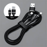 2 In 1สาย USB เป็น Type-C 60W ชาร์จเร็ว3A สายสำหรับข้อมูล Samsung Xiaomi Huawei