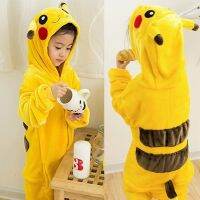 U Nisexเด็กชุดนอนอะนิเมะPoke-Menเครื่องแต่งกายคอสเพลย์น่ารักการ์ตูนPikachuเสื้อผ้า