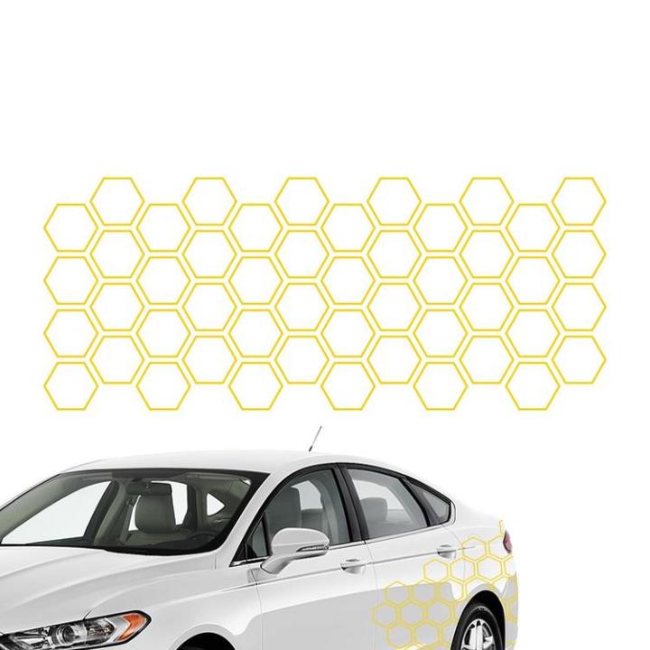 honeycomb-car-stickers-car-door-side-decals-stickers-decoration-geometric-pattern-cute-bees-sticker-scratch-hiddens-self-adhesive-decal-50-200cm-19-68-78-74in-normal