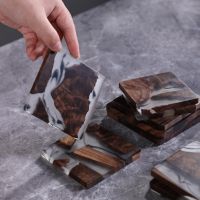 【CW】 NEW Wood Resin Epoxy Coaster for Cup Glass Mug Table Decoration