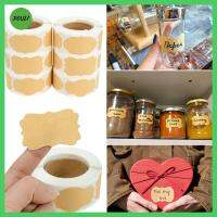 DOULI 300pcs/roll ครัว เครื่องเทศ หน้าแรก แท็กขวด สติ๊กเกอร์ฉลาก ฉลากคราฟท์ กระดานดำ