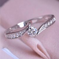 ﹊ PizzaBurger Huitan Minimalist Engagement Rings for Round Female Accessories 2022 Jewelry