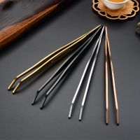 【YF】 22cm Silver/Copper/Gold/Black   Bar Tweezer Food Tongs