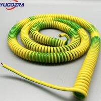 1 Core Power Cord Spiral Yellow-green Spring Ground Wire 1/1.5/2.5 Square Spiral Wire Two-color Cable Ground Cable