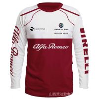 เสื้อยืดกีฬาแขนยาว alfa romeo พิมพ์ 3 มิติตั้งแต่ s ถึง 3xl