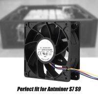 【Clearance】7500RPM เปลี่ยนพัดลมระบายความร้อน 4 ขาเชื่อมต่อ DC 12V cooler fan 5.0A สำหรับ Antminer S7 S9