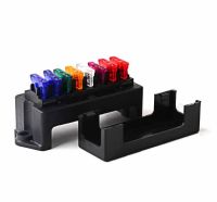 8 way Circuit Standard Blade Fuse Box DC 12V/24V Car Fuse Block Holder with 8pcs 3A-30A Fuses and terminal