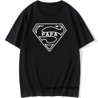 Fathers Day Gift Funny Birthday Present For Dad Father Super Papa Tshirt Men Cotton T Shirt