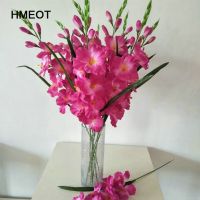 [AYIQ Flower Shop] HMEOT 70ซม. จำลอง Gladiolus Orchid ดอกไม้ประดิษฐ์พืชงานแต่งงานเทศกาลฉลองบ้านกระถางดอกไม้ปลอมตกแต่ง