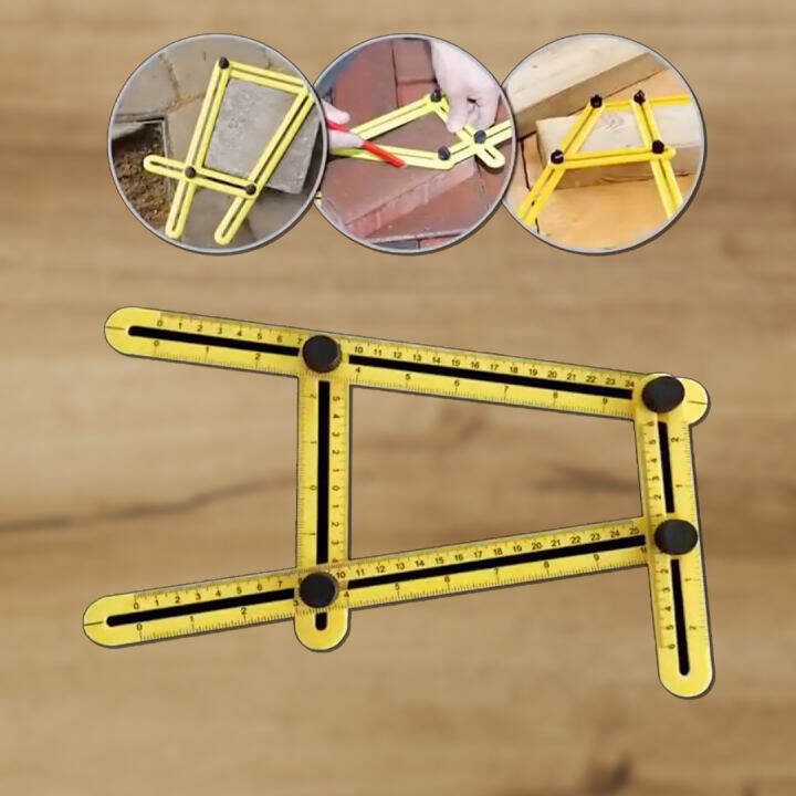 อุปกรณ์วัดระยะ-multi-angle-measure-template-ruler-ไม้บรรทัดองศา-ไม้บรรทัดฉาก-ไม้บรรทัดวัดมุม-4-มุม-เครื่องมือวัด-งานไม้-งานกระเบื้อง-งานคิ้วไม้