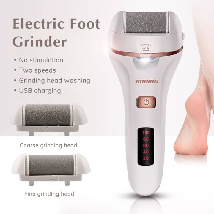 Led Electric Pedicure Foot Grinder Vacuum Cleaner Portable File