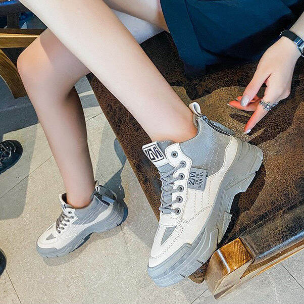 Lịch sử giá Giày ulzzang da bóng cao cổ đế đinh phối khuy cập nhật 10/2023  - BeeCost