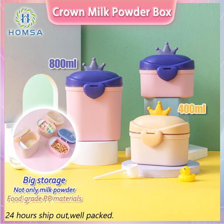 Baby Formula Dispenser with 400ml/800ml Milk Powder Storage Box Container