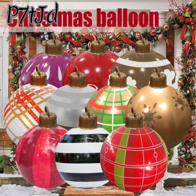 [P7tJd] ลูกบอลเป่าลมสำหรับเทศกาลคริสต์มาสขนาด60ซม.,ลูกบอลเป่าลมทำจาก PVC ลูกบอลตกแต่งตามต้องการ