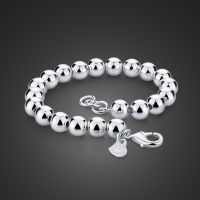Fashion simple 925 sterling silver bracelet Solid design 100 silver jewelry gift Woman Men silver bracelet 6mm8mm10mm