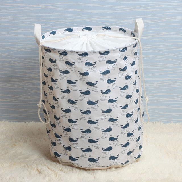 hot-dt-new-fashion-print-basket-with-drawstring-lining-storage-hamper-for-kids-dirty