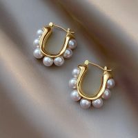 【YF】◘  2023 New Arrival Imitation Oval Hoop Earrings Fashion Classic Jewelry Gifts