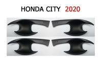 เบ้าประตู/เบ้ากันรอย/เบ้ารองมือเปิดประตู Honda City 2020 ดำด้าน / ฮอนด้า ซิตี้