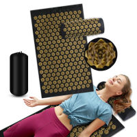 Pranamat Eco Lotus Spike Mat Acupuncture Massage Cushion Kuznetsovs Applicator for Neck Foot Back Yoga Acupressure Massage Mat