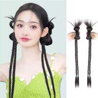 【jw】☸✙ AS Wig Braid Female Y2k Hair Clamping Shuttlecock Boxing Pigtail