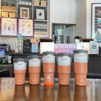 (ของแท้) tyeso แก้วเย็นใหม่พร้อมที่จับแก้วกาแฟสแตนเลส 304 600ml/750ml/900ml/1050ml/1200ml ราคาไม่แพง