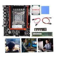 1 Set X99H Motherboard+E5 2673 V3 CPU+4G DDR3 RAM+Thermal Pad+Switch Cable+SATA Cable+Baffle LGA2011-V3