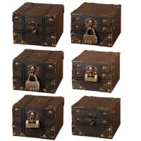 Retro Treasure Box Retro Wooden Storage Box With Lock Small Jewelry Keepsake Box For Desktop Organizer Kids Gift Home Decor reasonable