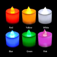 1Pc Flameless Battery Operated Smokeless LED Tea Light Candles Flameless Flickering Decor Home Wedding Birthday Party Decoration