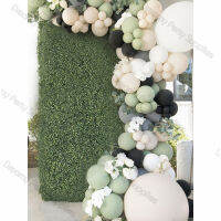 Eucalyptus บอลลูน Garland Arch Pas Sage สีเขียวสีขาว Nude วันเกิด Baby Shower เจ้าสาวเพศเปิดเผย Christening Baptism Decor