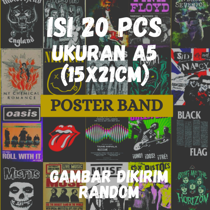 (ISI 20 PCS) POSTER BAND MURAH / POSTER DINDING / POSTER AESTHETIC ...