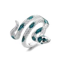 【HOT】♙◎✜ Punk Gothic Snake Rings Adjustable Color Enamel Jewelry