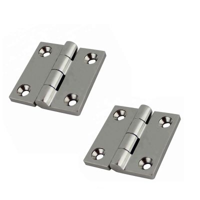 2PCS 316 Stainless Steel Butt Hinge With 4 Holes 38mm 50mm Mirror Polish Heavy Duty Marine Boat Hardware Hinges Accessories