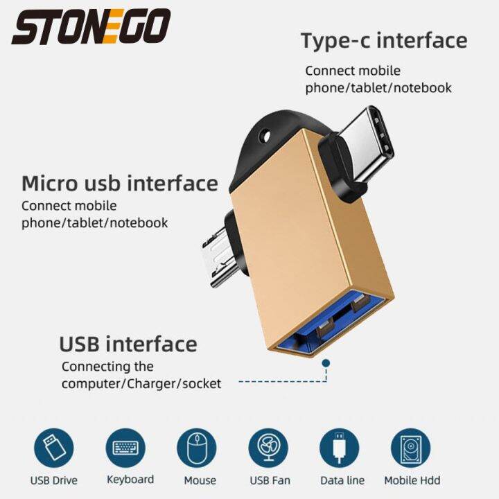 stonego-อะแดปเตอร์2-in-1-otg-usb-3-0ตัวเมียไปยังตัวเชื่อมต่อ-micro-ตัวผู้และ-c-สำหรับอะลูมินัมอัลลอย-go-converter