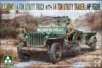 Takom 135 14 US Army 2126 Ton Utility truck พร้อมรถพ่วงยูทิลิตี้14ตัน