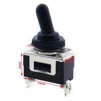 Miniature On Off Small SPST Toggle Switch Heavy Duty with Waterproof Cover 12V 6 A/250 VAC 10 A/125VAC Electrical Circuitry  Parts