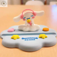 HESTING Kuromi Cinnamoroll ขาตั้งโทรศัพท์พีวีซีนุ่มบางพลาสติกตุ๊กตาการ์ตูนตั้งโต๊ะขี้เกียจยืนที่ตั้งโทรศัพท์มือถือการ์ตูนผู้ถือสากลโทรศัพท์แท็บเล็ตตั้งโต๊ะ