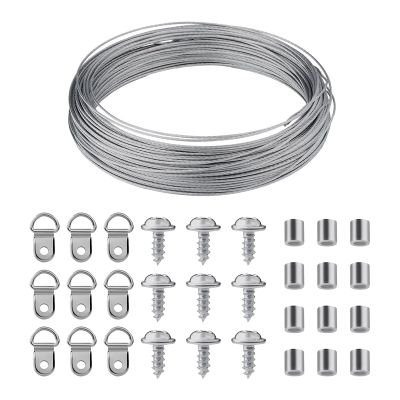 1Set Picture Hanging Wire Kit, Picture Hanging Wire and Hooks Picture Hanging Kit with Screws CV Joint Boot Expander