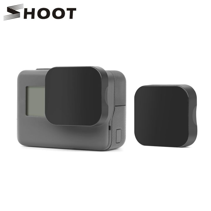 ฝาเลนส์พลาสติกสีดำสำหรับถ่ายภาพ-gopro-hero-7-6-5-black-edition-กล้องแอคชั่นแคมเมรา-go-pro-7-6-5อุปกรณ์เสริมฝาครอบป้องกันที่มีโลโก้