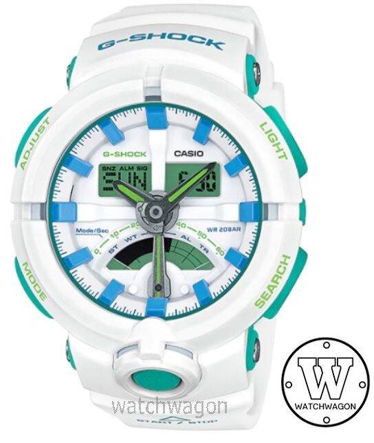 G shock white on sale blue