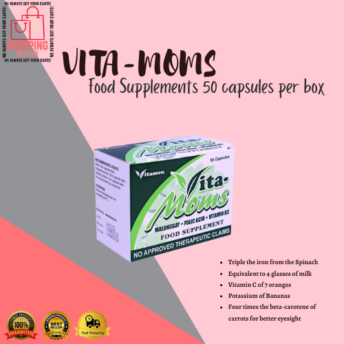 VITA MOMS MALUNGGAY FOOD SUPPLEMENTS 50 CAPSULES / MOTHER MILK BOOSTER/ PAMPARAMI NG GATAS NG