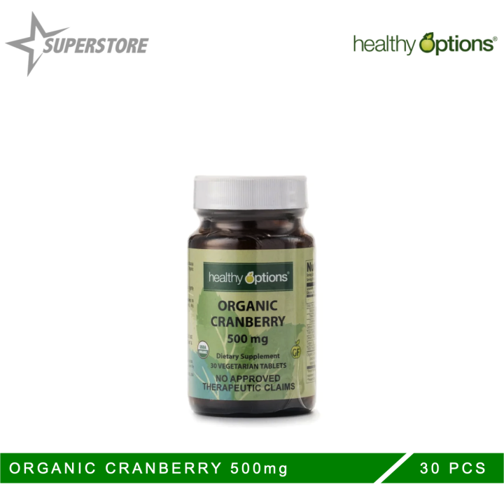 Healthy Options Organic Cranberry 500mg 30 Tablets Lazada PH